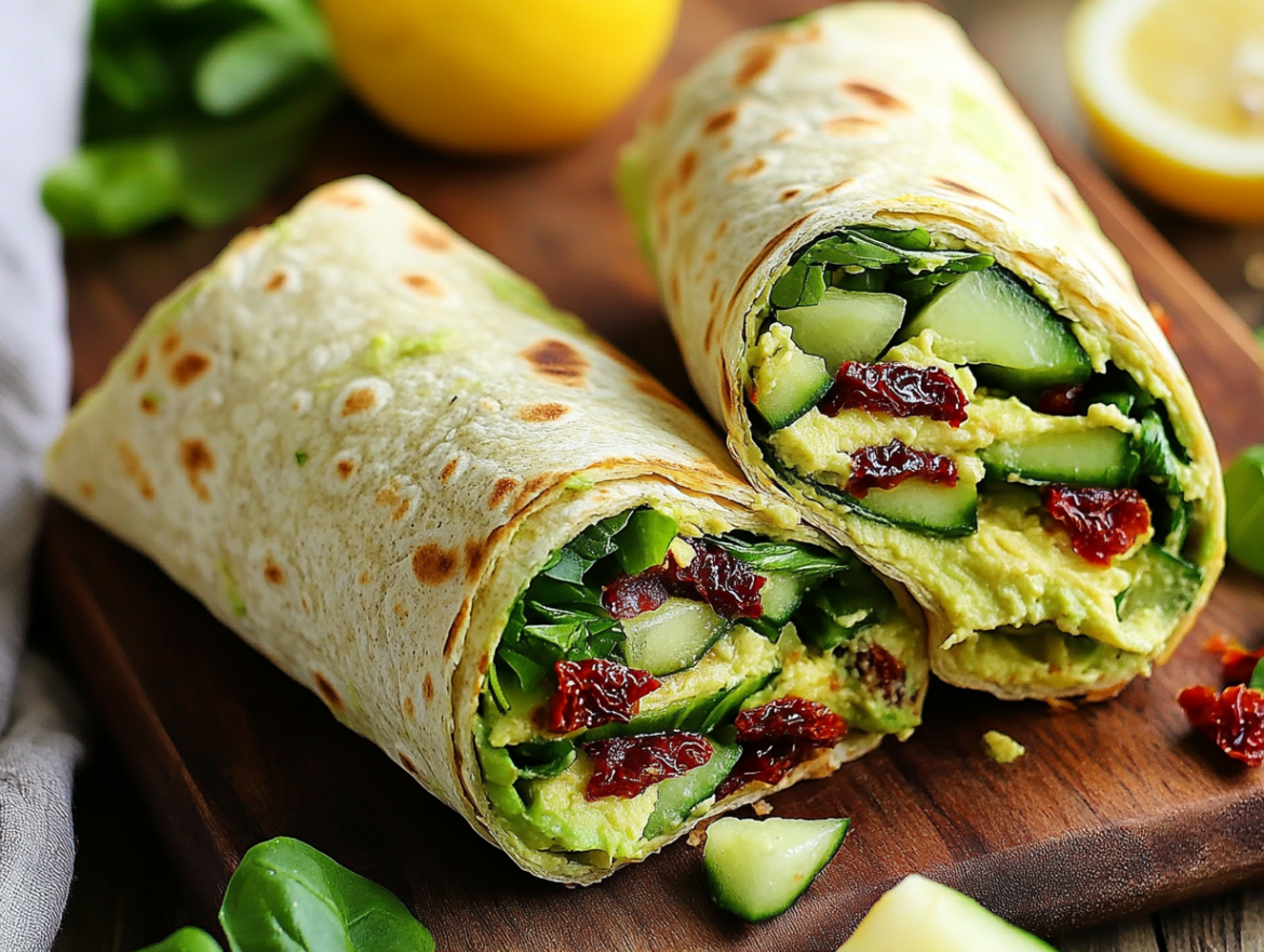 Avocado and Hummus Wrap