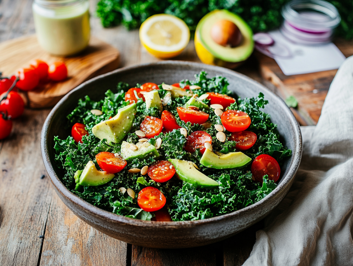 Kale Salad with Tahini Dressing