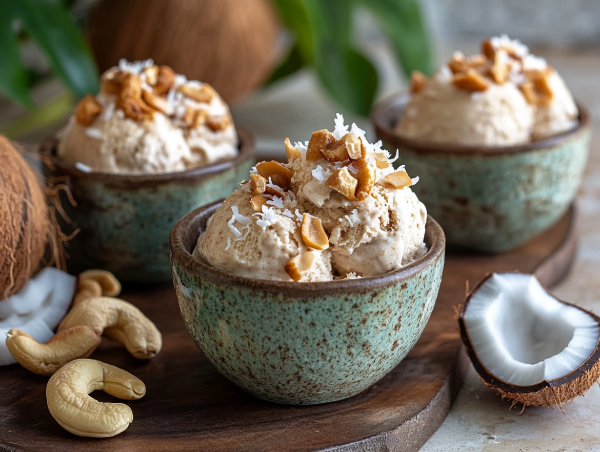 Creamy Cashew-Coconut Vegan Ice Cream