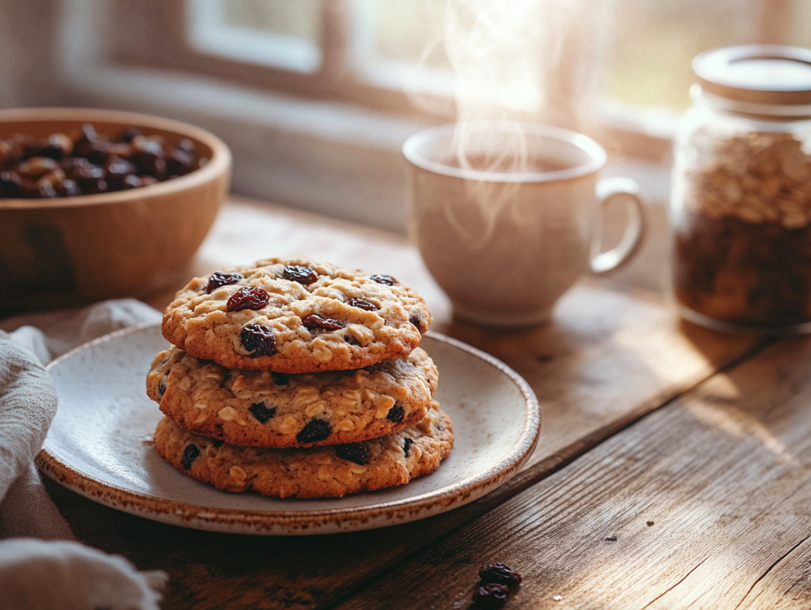 Vegan Oatmeal Raisin Cookies