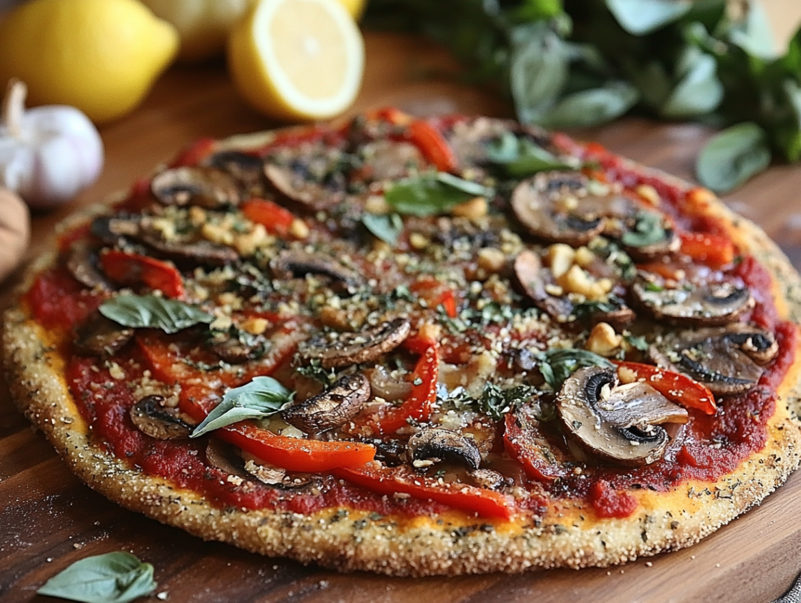 Vegan Pizza with Cashew Cheese