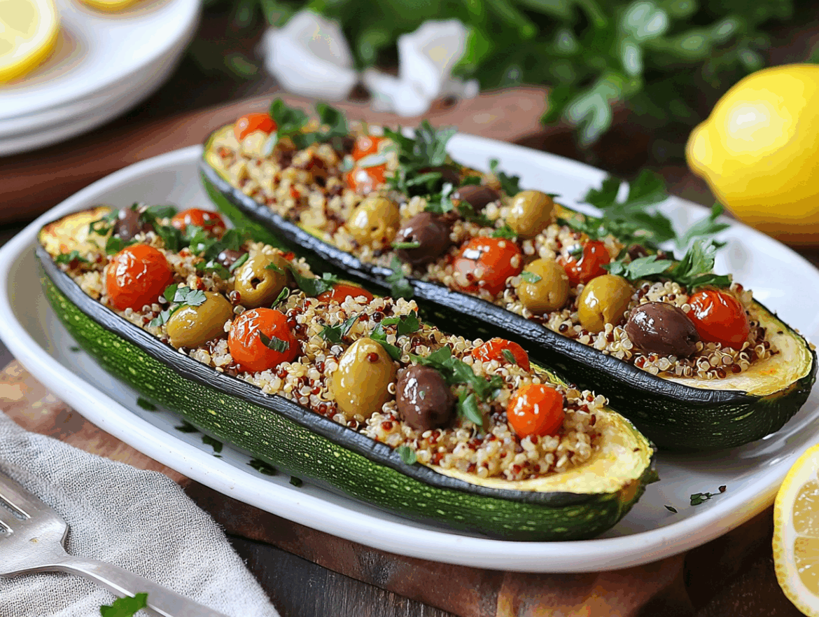 Mediterranean Stuffed Zucchini Boats