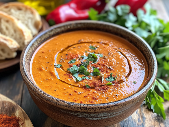 Vegan Roasted Red Pepper Soup