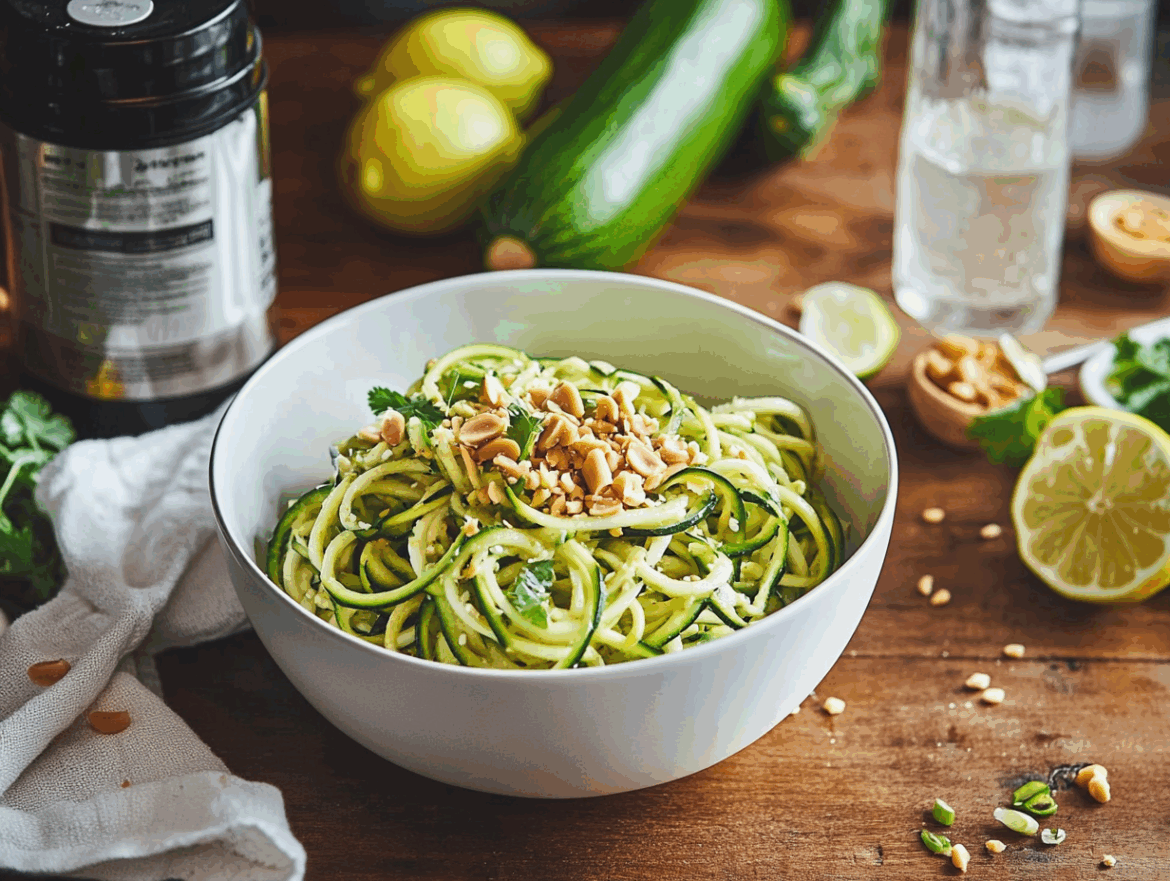 Zucchini Noodles with Peanut Sauce