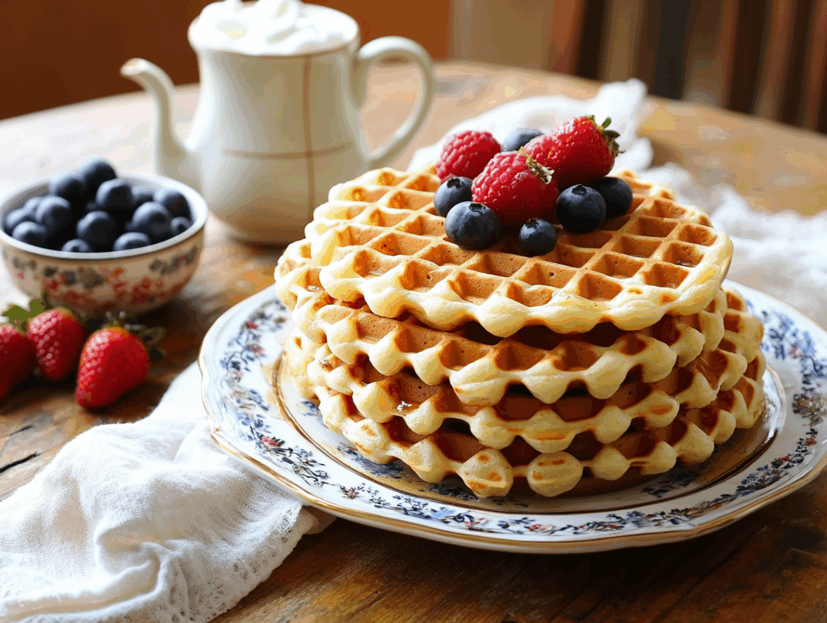 Crispy Golden Vegan Waffles