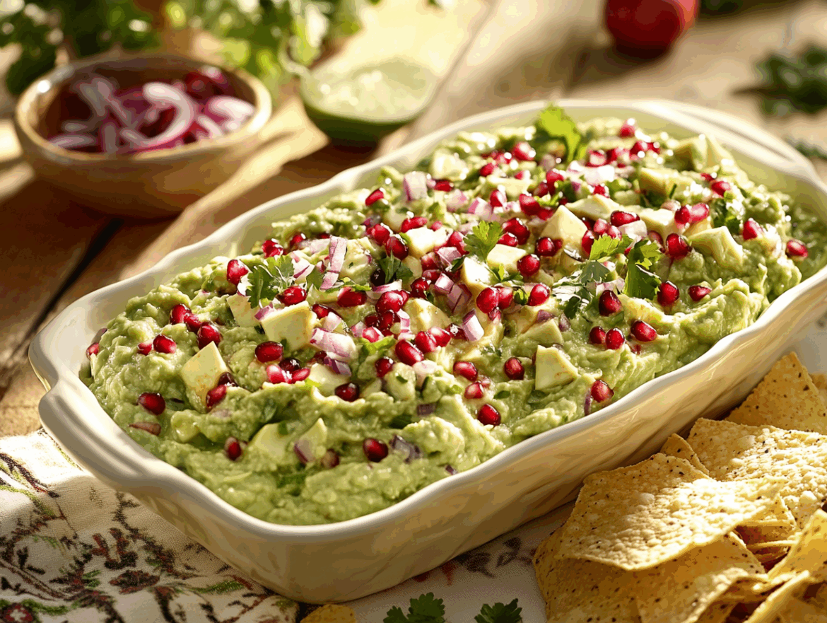 Guacamole with Pomegranate Seeds